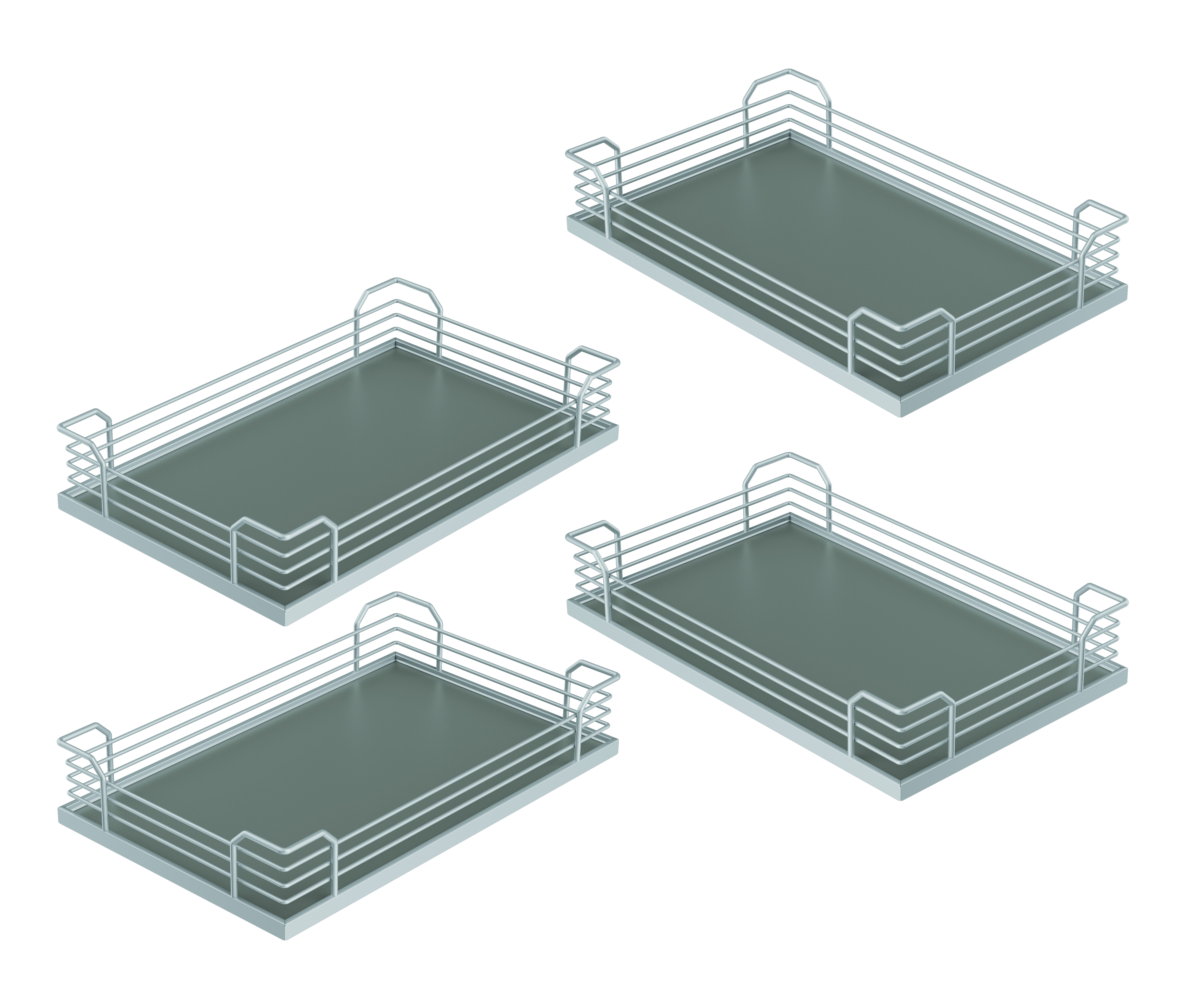 Комплект полок Волшебный угол 450-600 м, Арена КЛАССИК 4 шт цвет ТИТАН