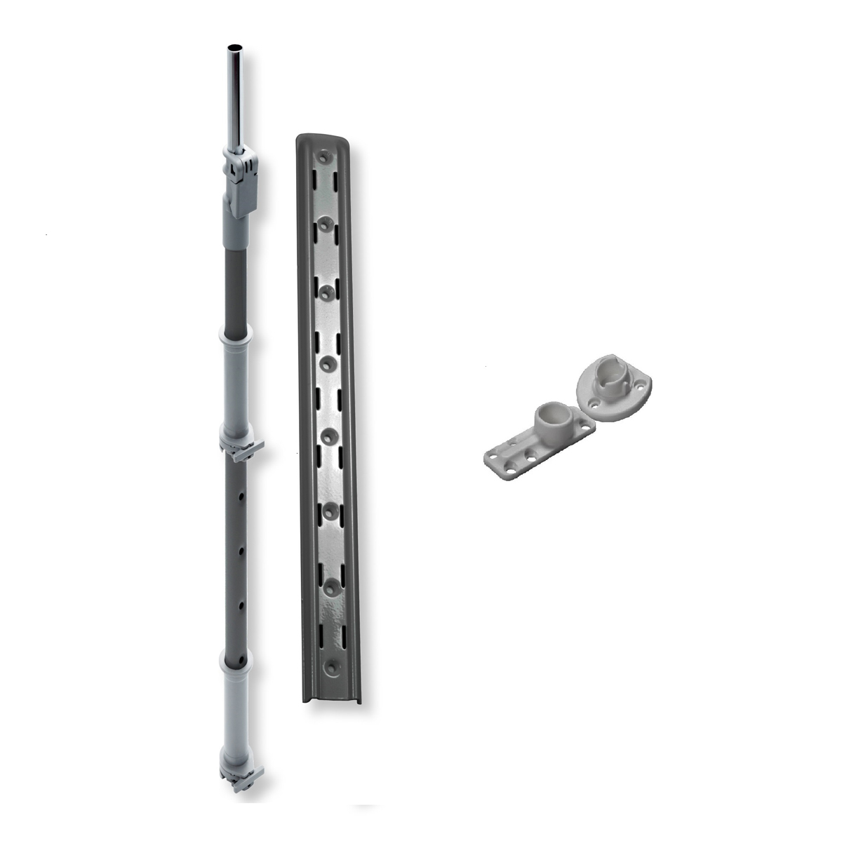 Комплект установочный Леманс H 600-750 (Ось + крепежный профиль для полок) АНТРАЦИТ