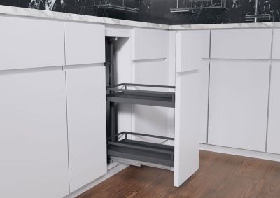 КОМПЛЕКТ Диспенса Джуниор Слим 300 мм, H 695-783, Арена СТИЛЬ, 2 полки, цвет АНТРАЦИТ Kessebohmer | официальный магазин